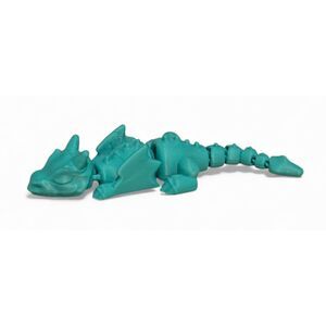 4" 3D printed Lazy Dragon - Turquoise - 3045-12